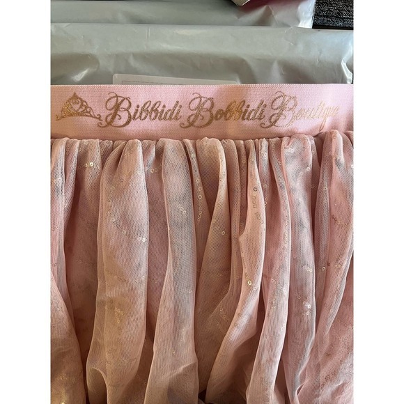 Disney Princess Bibbidi Bobbidi Boutique Pink Sequin Girl’s Tulle Skirt Fairy - Picture 2 of 5